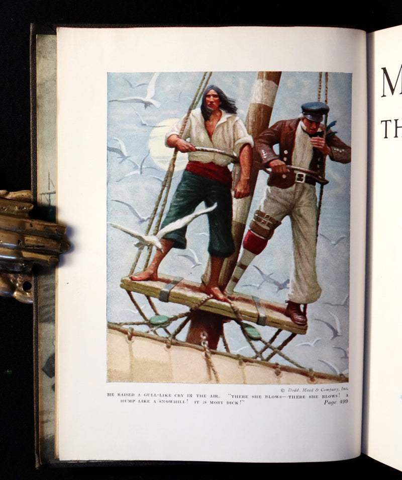 1923 Rare Edition - MOBY DICK or The White Whale by Herman Melville illustrated by Mead Schaeffer.