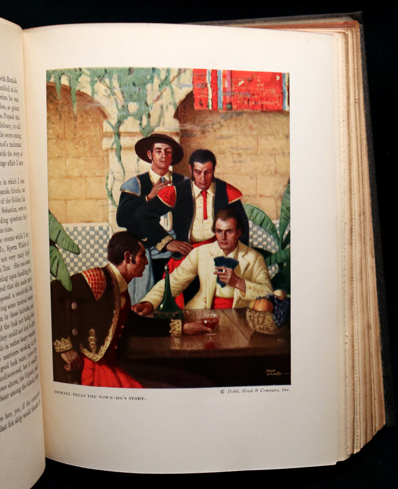1923 Rare Edition - MOBY DICK or The White Whale by Herman Melville illustrated by Mead Schaeffer.