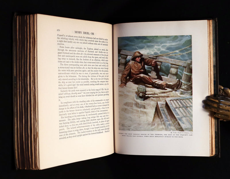 1923 Rare Edition - MOBY DICK or The White Whale by Herman Melville illustrated by Mead Schaeffer.