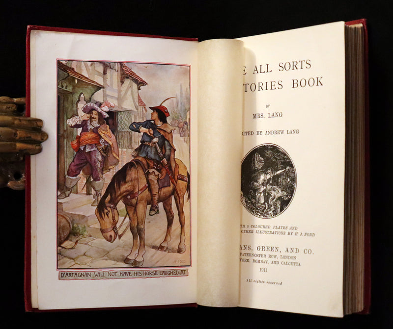 1911 Rare First Edition - THE ALL SORTS OF STORIES BOOK by Mrs. Lang & Andrew Lang.