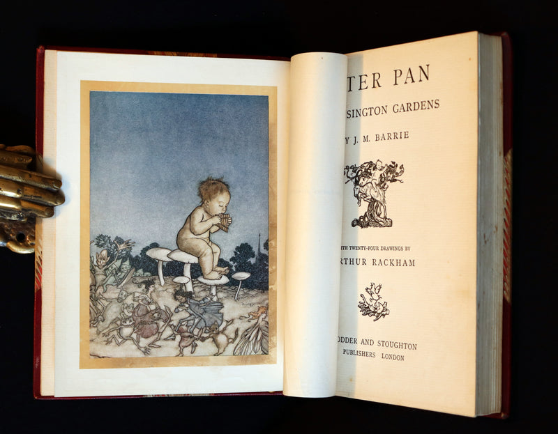 1910 Rare Book - PETER PAN in Kensington Garden illustrated by Arthur Rackham.