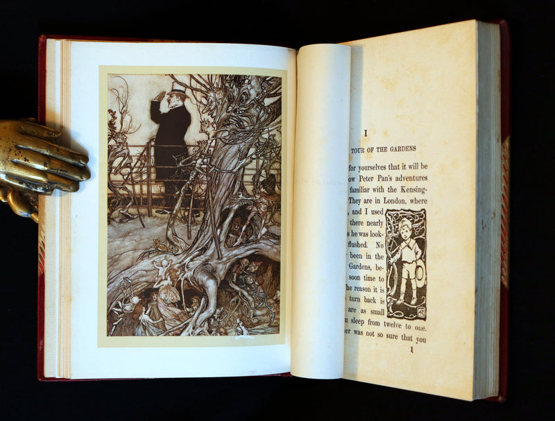 1910 Rare Book - PETER PAN in Kensington Garden illustrated by Arthur Rackham.