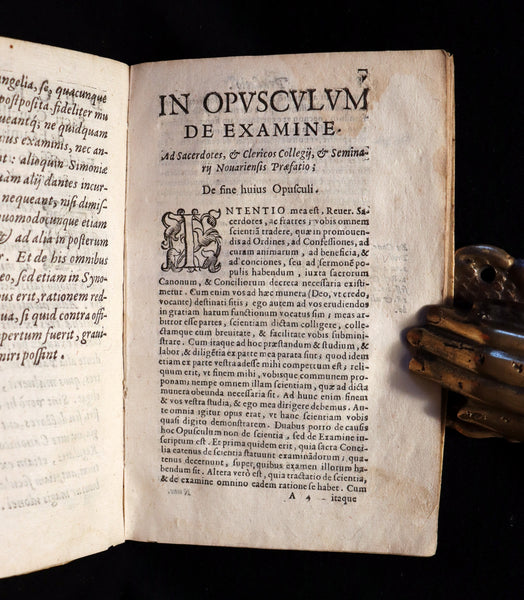 1603 Scarce Latin Vellum Book - Short Work to take care of SOULS by Giovanni Bellarini.
