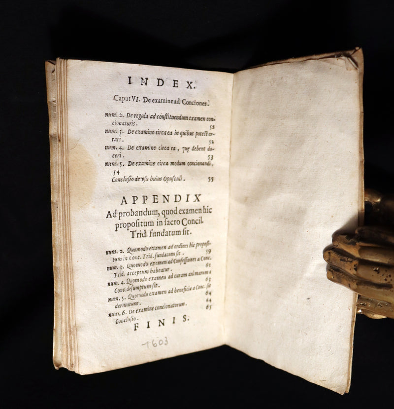 1603 Scarce Latin Vellum Book - Short Work to take care of SOULS by Giovanni Bellarini.