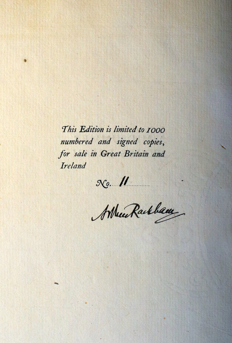 1908 Rare Limited Book Signed by Rackham - Shakespeare's Midsummer Night's Dream in a beautiful binding.