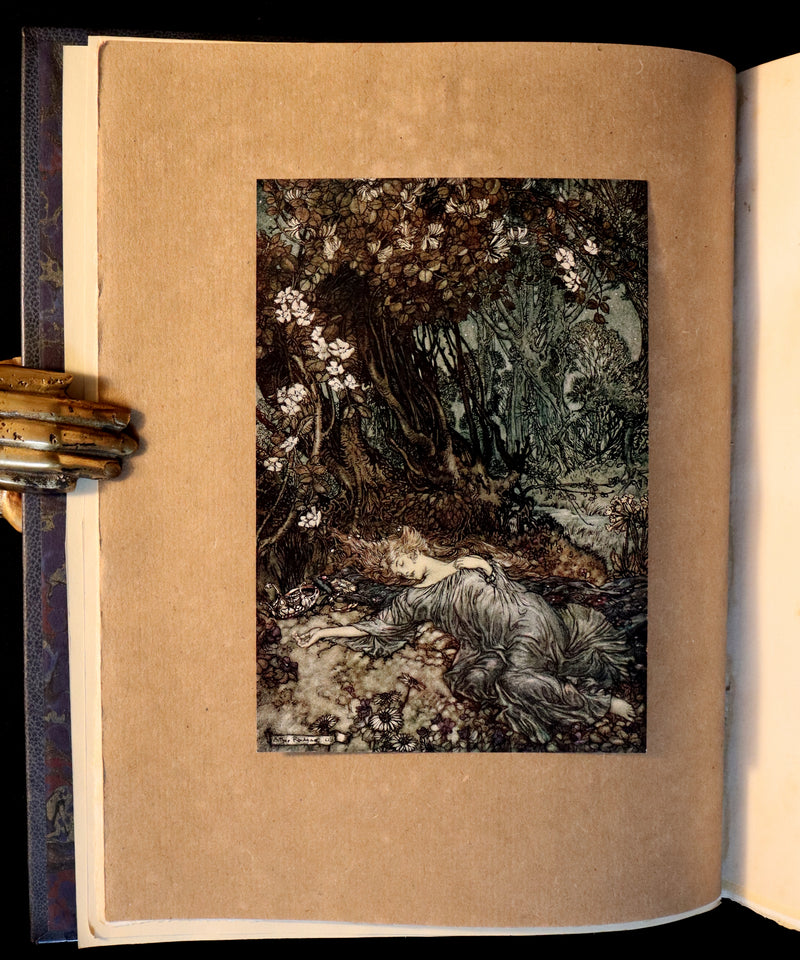 1908 Rare Limited Book Signed by Rackham - Shakespeare's Midsummer Night's Dream in a beautiful binding.