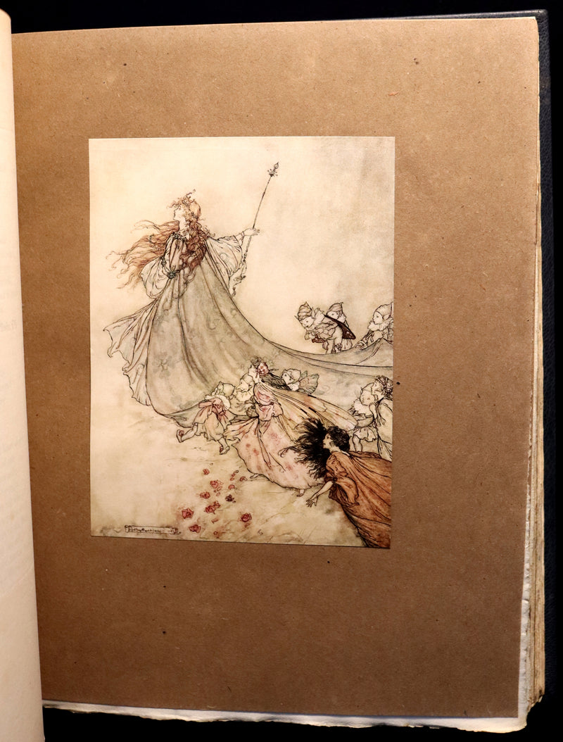 1908 Rare Limited Book Signed by Rackham - Shakespeare's Midsummer Night's Dream in a beautiful binding.