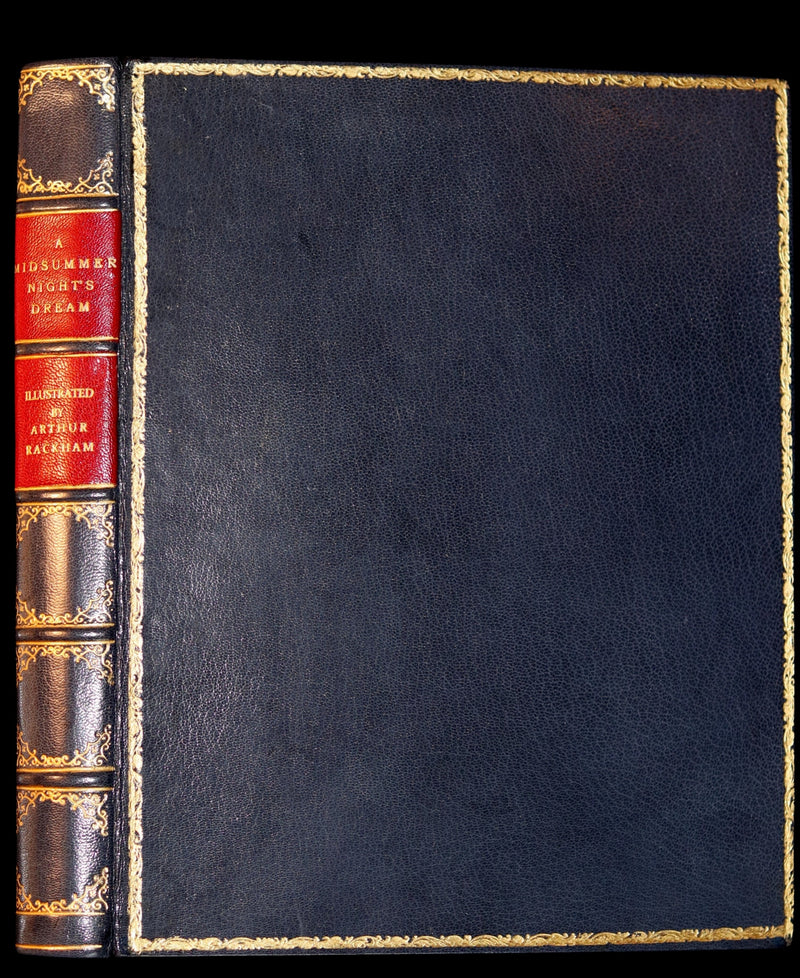 1908 Rare Limited Book Signed by Rackham - Shakespeare's Midsummer Night's Dream in a beautiful binding.