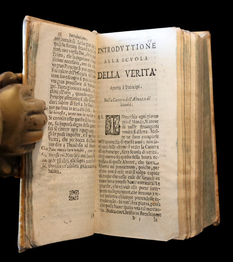 1681 Rare Italian Vellum Book - The School of Truth - La Scuola della Verita by Luigi Giuglaris.
