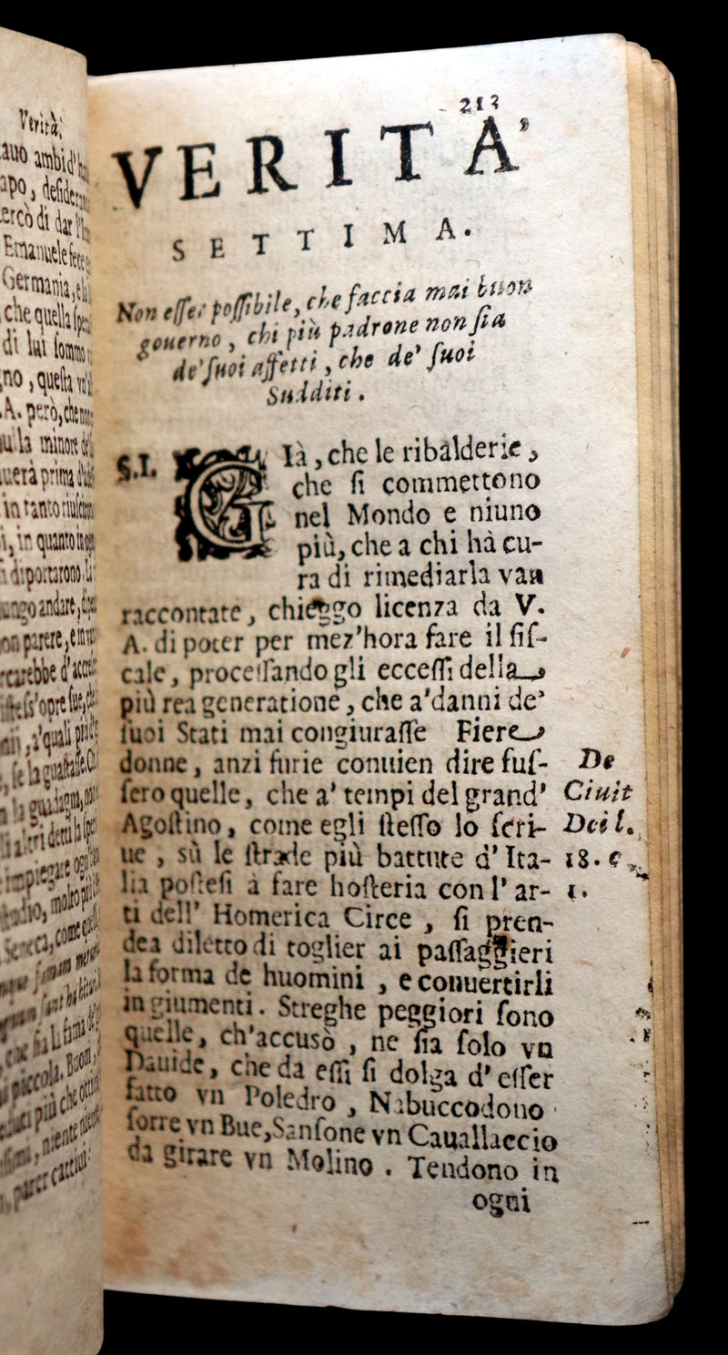 1681 Rare Italian Vellum Book - The School of Truth - La Scuola della Verita by Luigi Giuglaris.