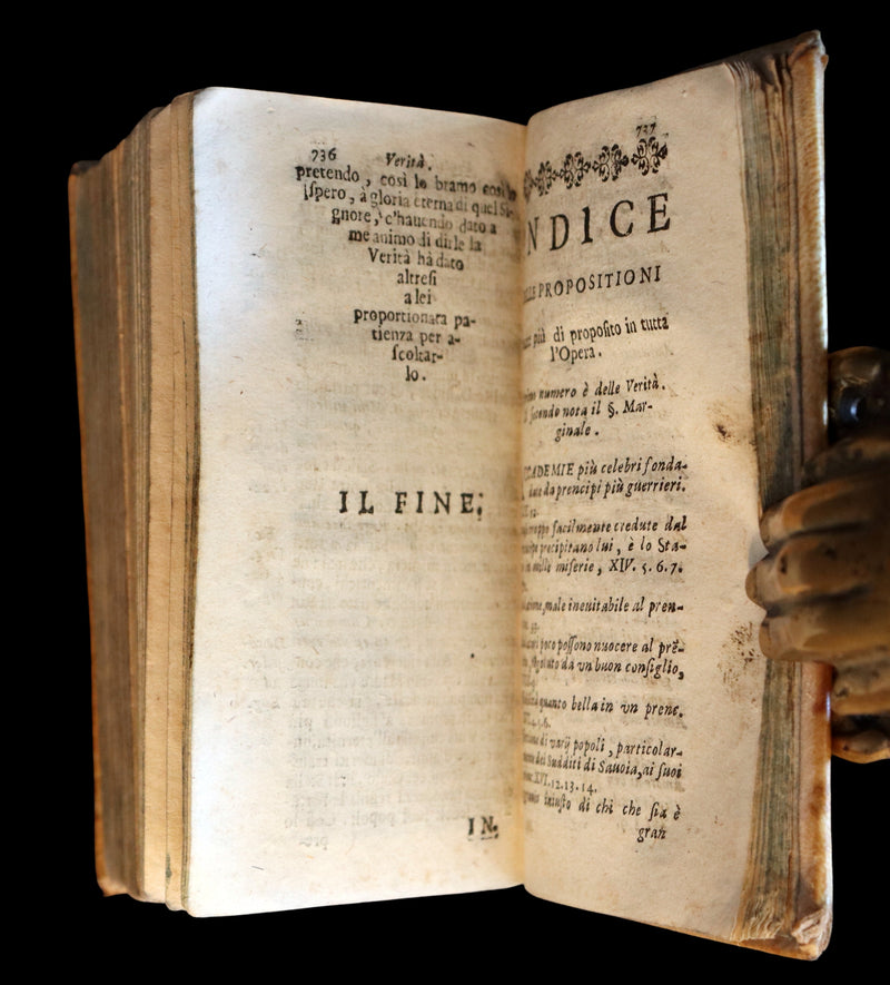 1681 Rare Italian Vellum Book - The School of Truth - La Scuola della Verita by Luigi Giuglaris.