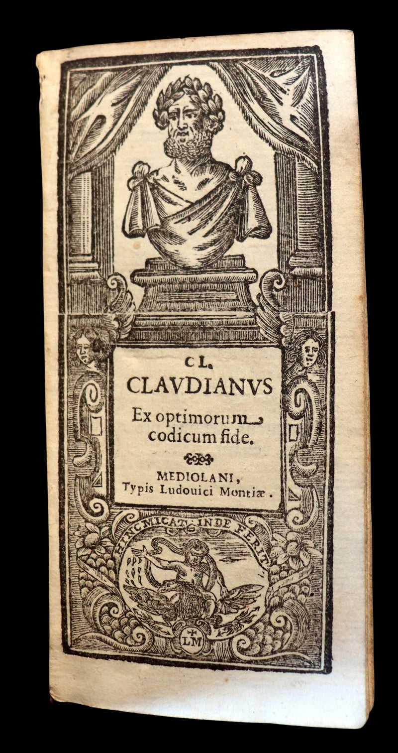 1619 Scarce Latin Vellum Book - Claudian's Latin Poetry of late antiquity - Cl. Claudianus Ex Optimorum Codicum Fide.