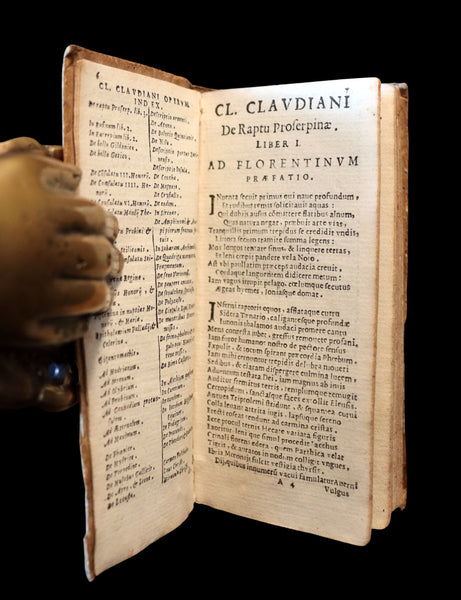 1619 Scarce Latin Vellum Book - Claudian's Latin Poetry of late antiquity - Cl. Claudianus Ex Optimorum Codicum Fide.