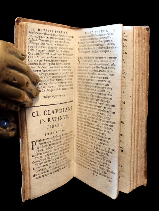 1619 Scarce Latin Vellum Book - Claudian's Latin Poetry of late antiquity - Cl. Claudianus Ex Optimorum Codicum Fide.