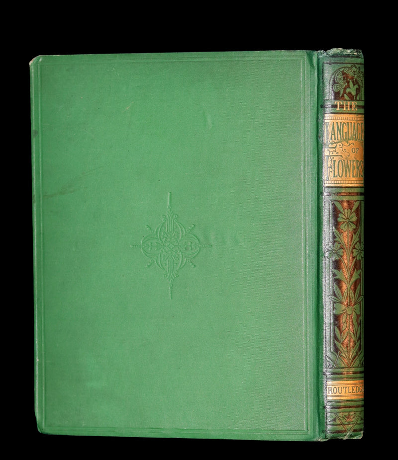 1875 Rare Floriography Book - The Language of Flowers or Floral Emblems by Robert Tyas. Color Illustrated.