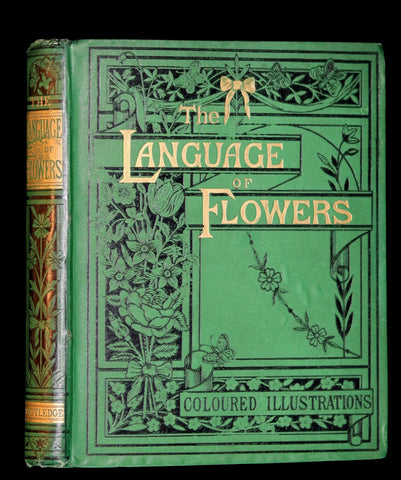 1875 Rare Floriography Book - The Language of Flowers or Floral Emblems by Robert Tyas. Color Illustrated.