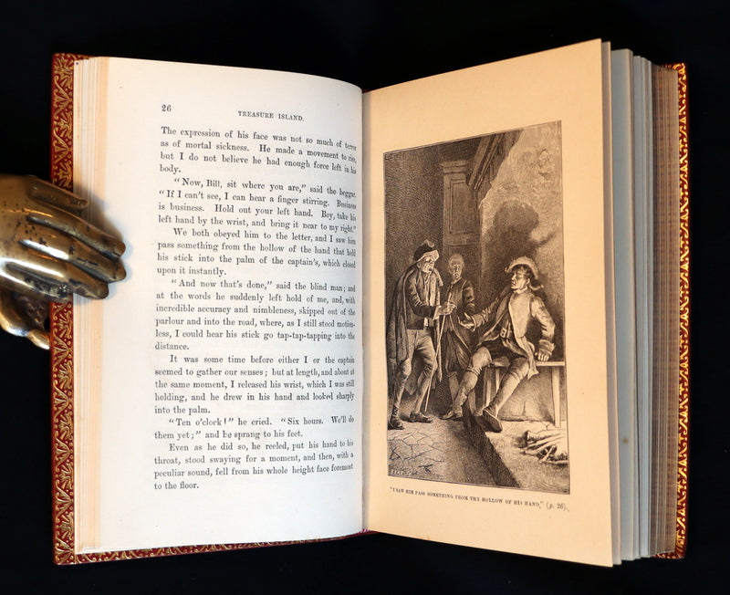 1885 Fine Bayntun-Riviere Binding - TREASURE ISLAND by Stevenson. First UK Illustrated Edition.