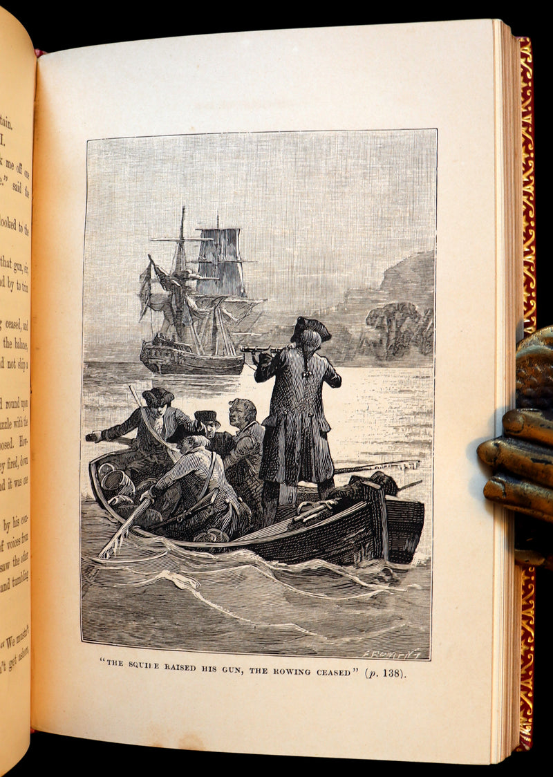 1885 Fine Bayntun-Riviere Binding - TREASURE ISLAND by Stevenson. First UK Illustrated Edition.