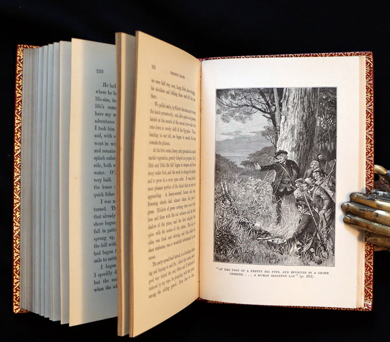 1885 Fine Bayntun-Riviere Binding - TREASURE ISLAND by Stevenson. First UK Illustrated Edition.