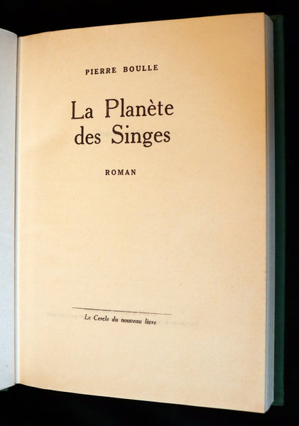 1963 Rare First Limited Edition #749 - La Planete des Singes (The Planet of the Apes) by Pierre Boulle.