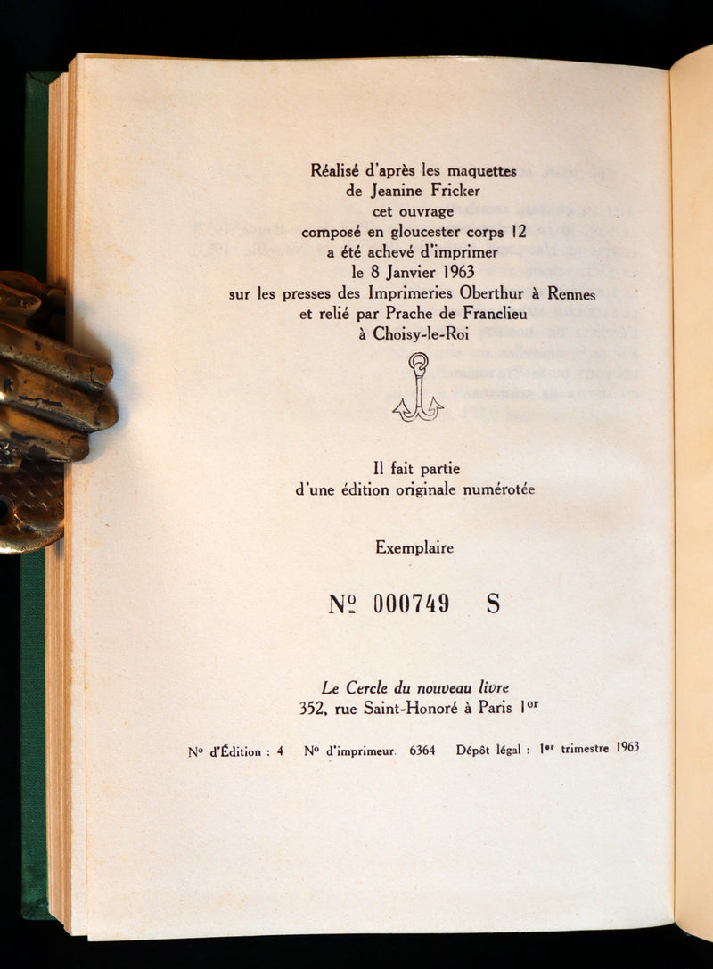 1963 Rare First Limited Edition #749 - La Planete des Singes (The Planet of the Apes) by Pierre Boulle.