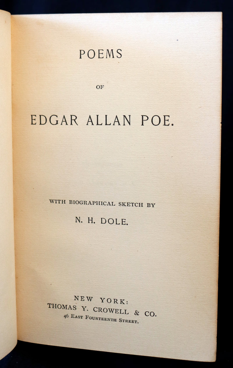 1892 Rare Victorian Book - Poems by Edgar Allan POE (The Raven, Lenore, Ulalume, ...).