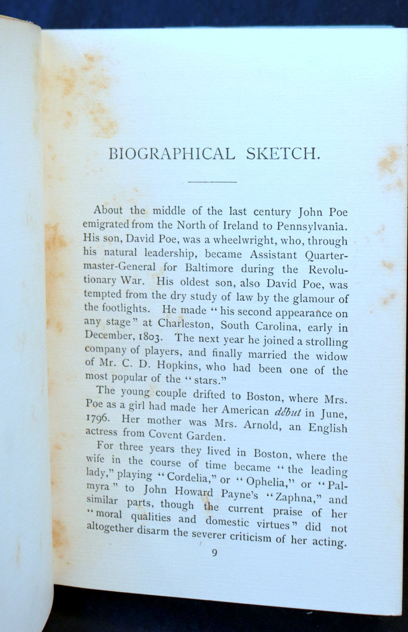 1892 Rare Victorian Book - Poems by Edgar Allan POE (The Raven, Lenore, Ulalume, ...).