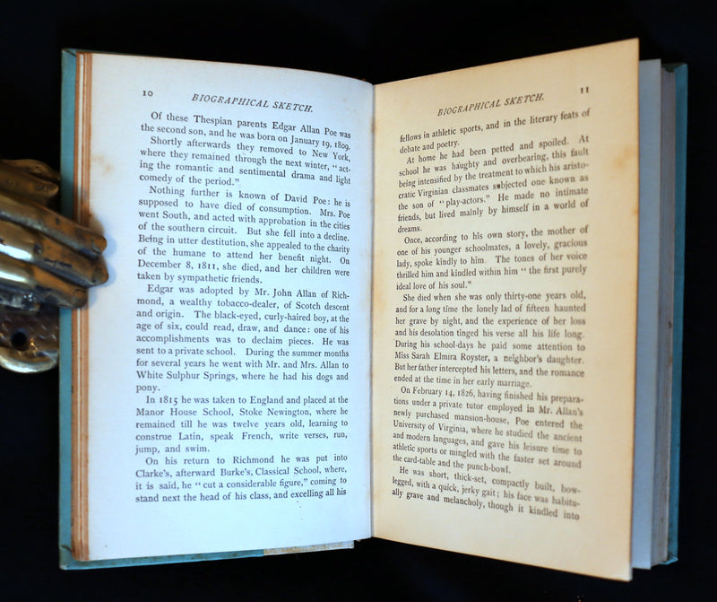 1892 Rare Victorian Book - Poems by Edgar Allan POE (The Raven, Lenore, Ulalume, ...).