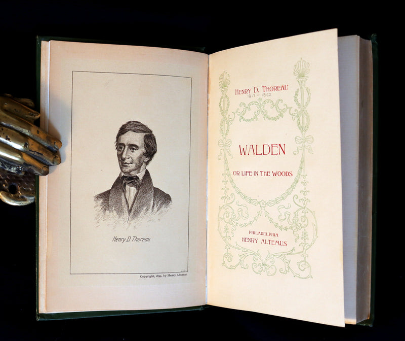 1899 Scarce Victorian Book - WALDEN or Life in the Woods by Henry David Thoreau.
