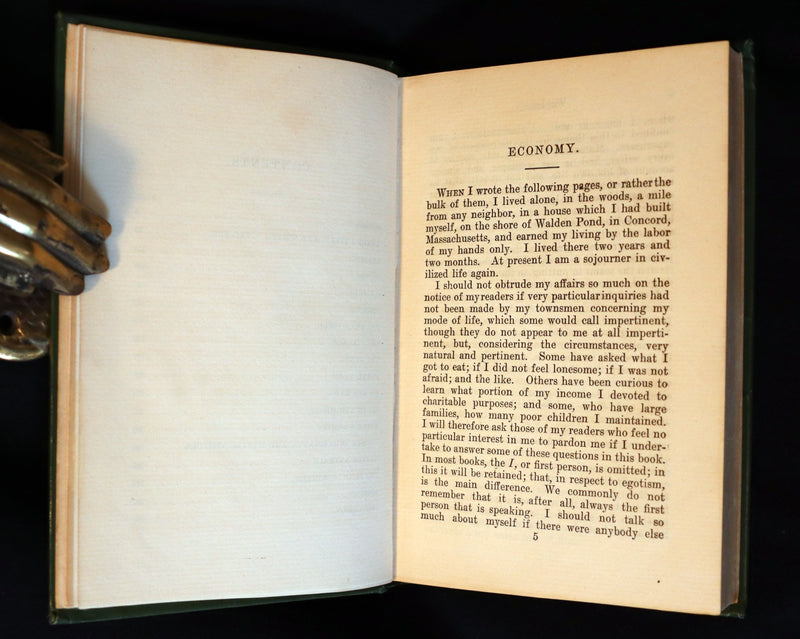 1899 Scarce Victorian Book - WALDEN or Life in the Woods by Henry David Thoreau.