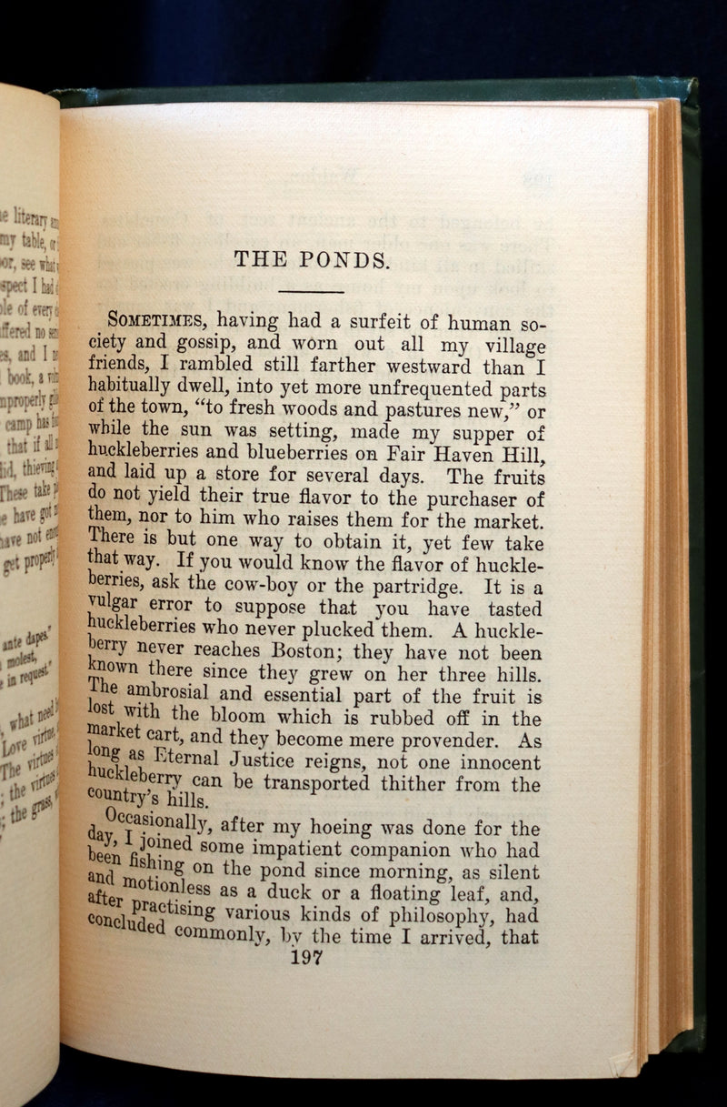 1899 Scarce Victorian Book - WALDEN or Life in the Woods by Henry David Thoreau.
