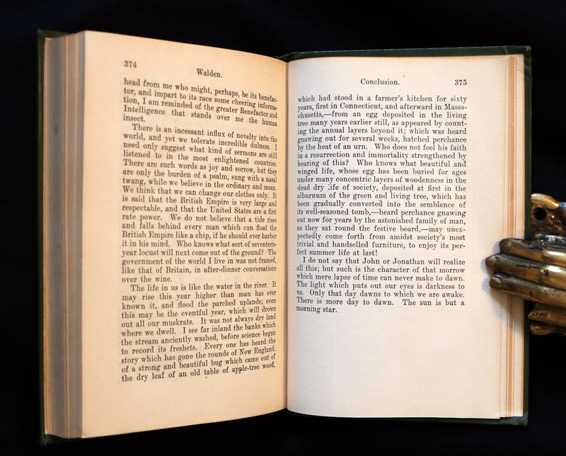 1899 Scarce Victorian Book - WALDEN or Life in the Woods by Henry David Thoreau.