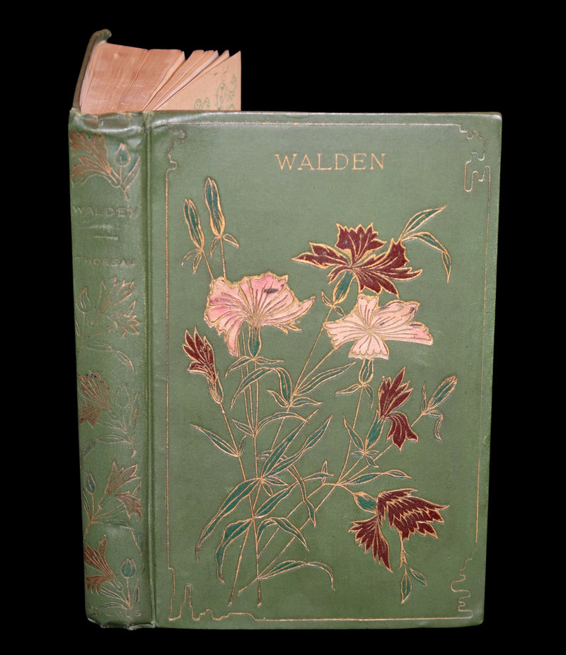 1899 Scarce Victorian Book - WALDEN or Life in the Woods by Henry David Thoreau.