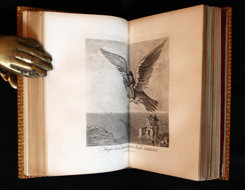 1868 Rare Book bound by Morrell  - The Travels and Surprising Adventures of Baron MUNCHAUSEN. Illustrated by Cruikshank.