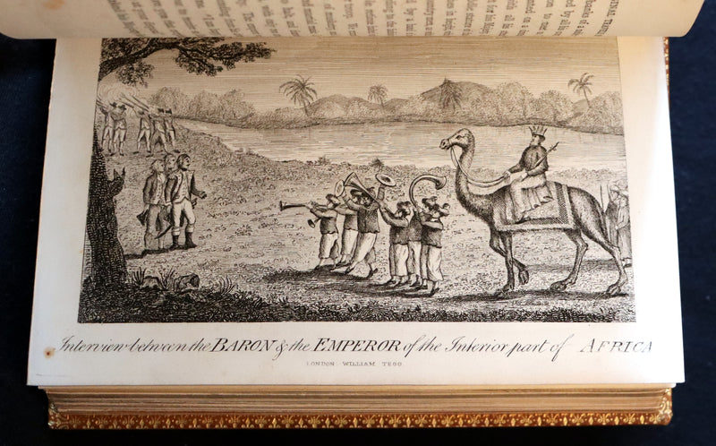 1868 Rare Book bound by Morrell  - The Travels and Surprising Adventures of Baron MUNCHAUSEN. Illustrated by Cruikshank.