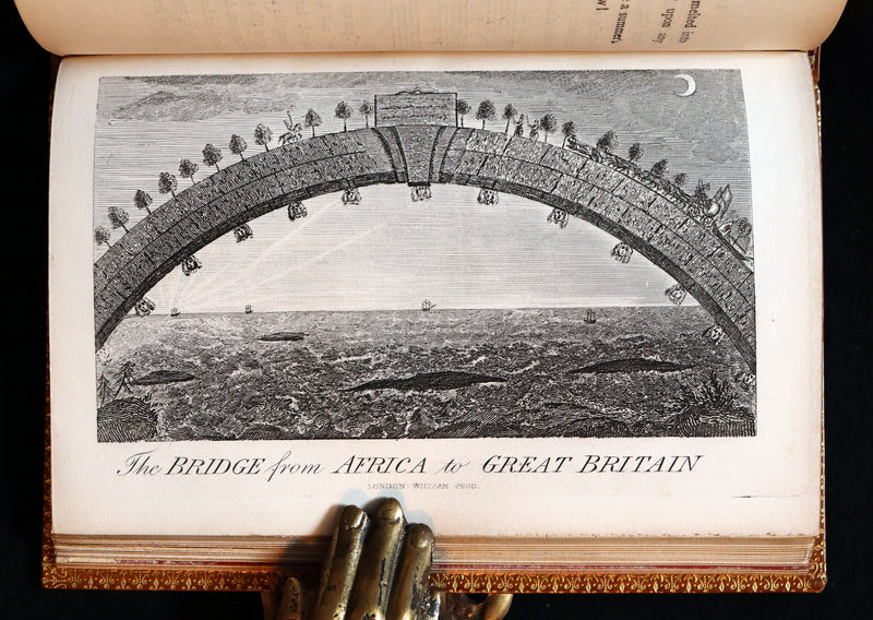 1868 Rare Book bound by Morrell  - The Travels and Surprising Adventures of Baron MUNCHAUSEN. Illustrated by Cruikshank.