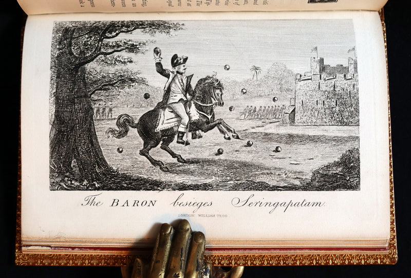 1868 Rare Book bound by Morrell  - The Travels and Surprising Adventures of Baron MUNCHAUSEN. Illustrated by Cruikshank.