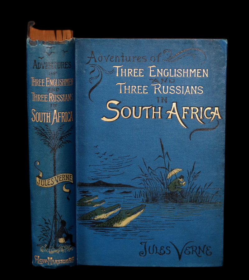 1896 Rare Jules Verne - Meridiana - Adventures of Three Englishmen and Three Russians in South Africa.
