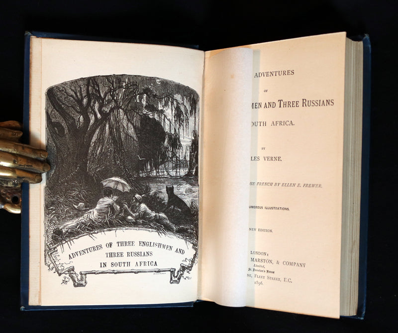 1896 Rare Jules Verne - Meridiana - Adventures of Three Englishmen and Three Russians in South Africa.