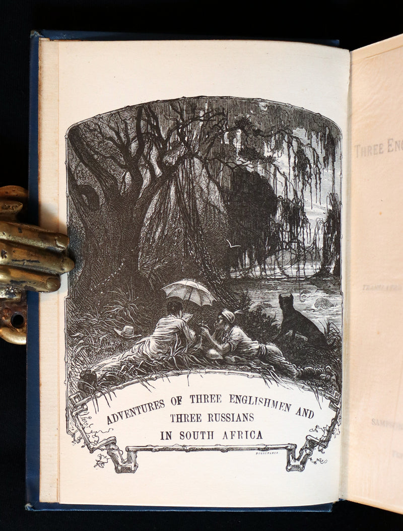 1896 Rare Jules Verne - Meridiana - Adventures of Three Englishmen and Three Russians in South Africa.