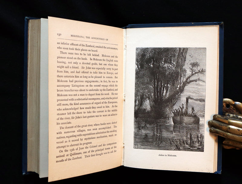 1896 Rare Jules Verne - Meridiana - Adventures of Three Englishmen and Three Russians in South Africa.