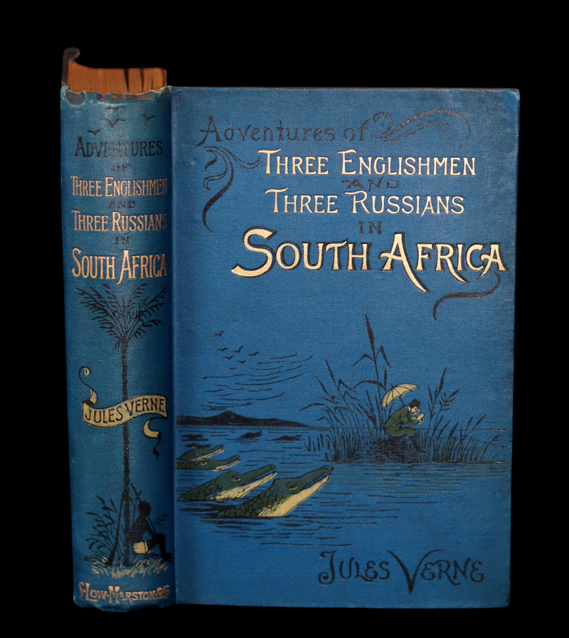 1896 Rare Jules Verne - Meridiana - Adventures of Three Englishmen and Three Russians in South Africa.