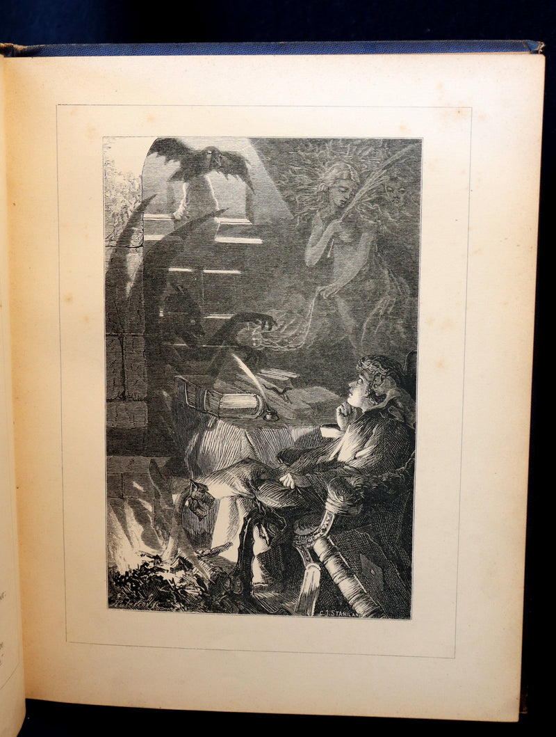 1872 Scarce Victorian Book - The Poetical Works of Edgar Allan Poe. Edinburgh Illustrated Edition.