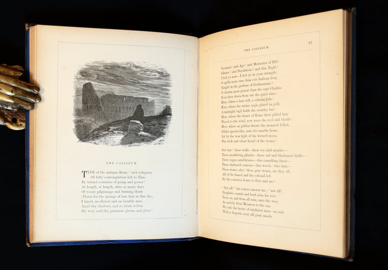 1872 Scarce Victorian Book - The Poetical Works of Edgar Allan Poe. Edinburgh Illustrated Edition.