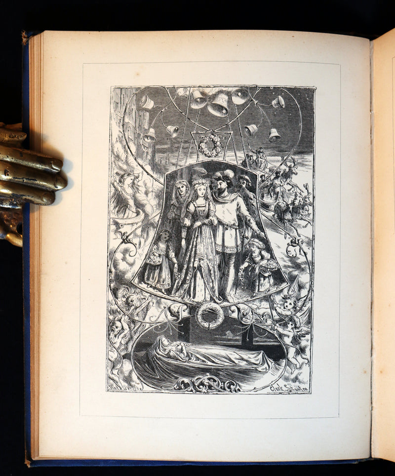 1872 Scarce Victorian Book - The Poetical Works of Edgar Allan Poe. Edinburgh Illustrated Edition.