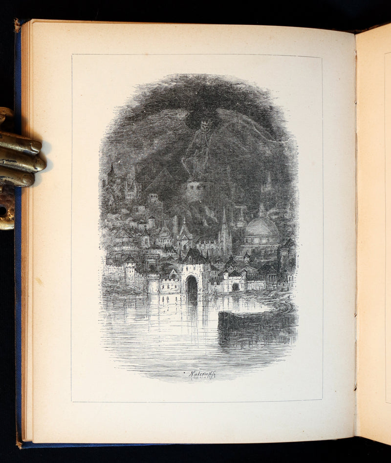 1872 Scarce Victorian Book - The Poetical Works of Edgar Allan Poe. Edinburgh Illustrated Edition.