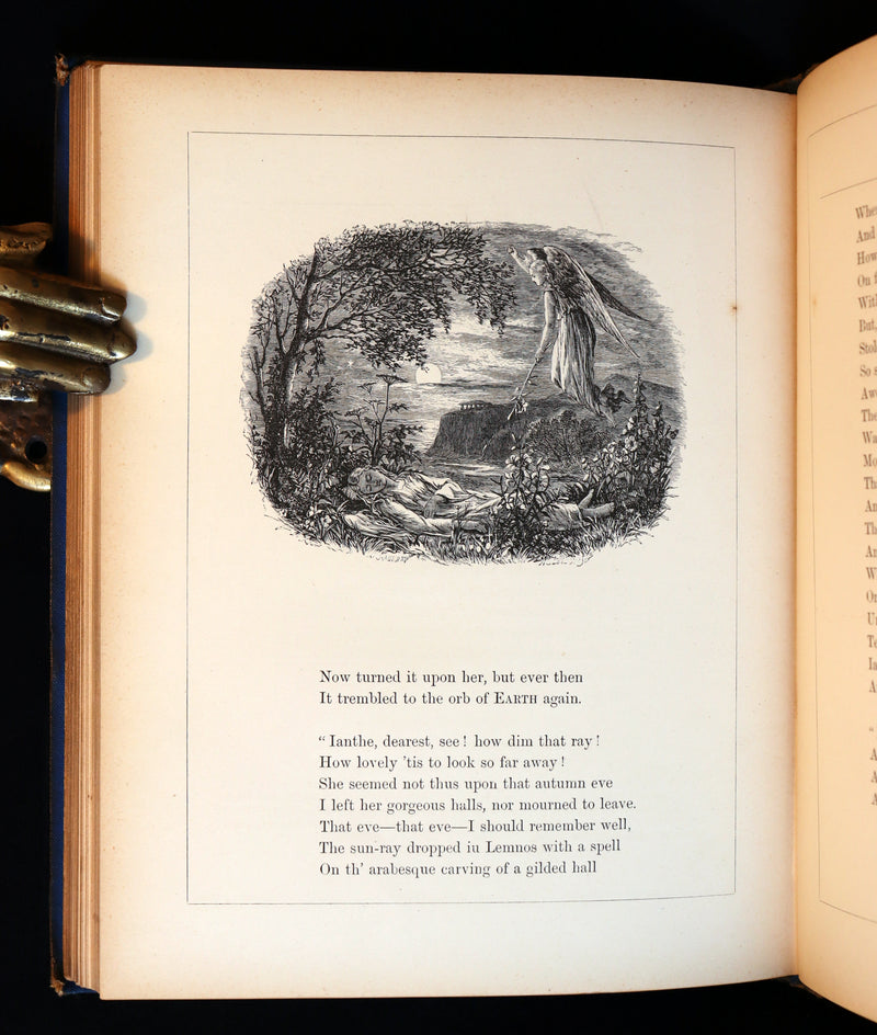 1872 Scarce Victorian Book - The Poetical Works of Edgar Allan Poe. Edinburgh Illustrated Edition.