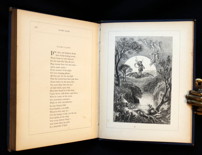 1872 Scarce Victorian Book - The Poetical Works of Edgar Allan Poe. Edinburgh Illustrated Edition.
