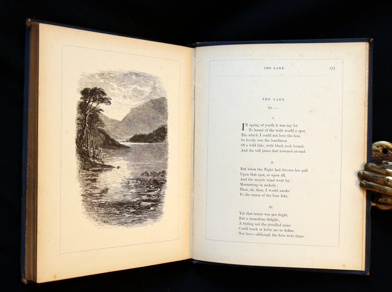 1872 Scarce Victorian Book - The Poetical Works of Edgar Allan Poe. Edinburgh Illustrated Edition.