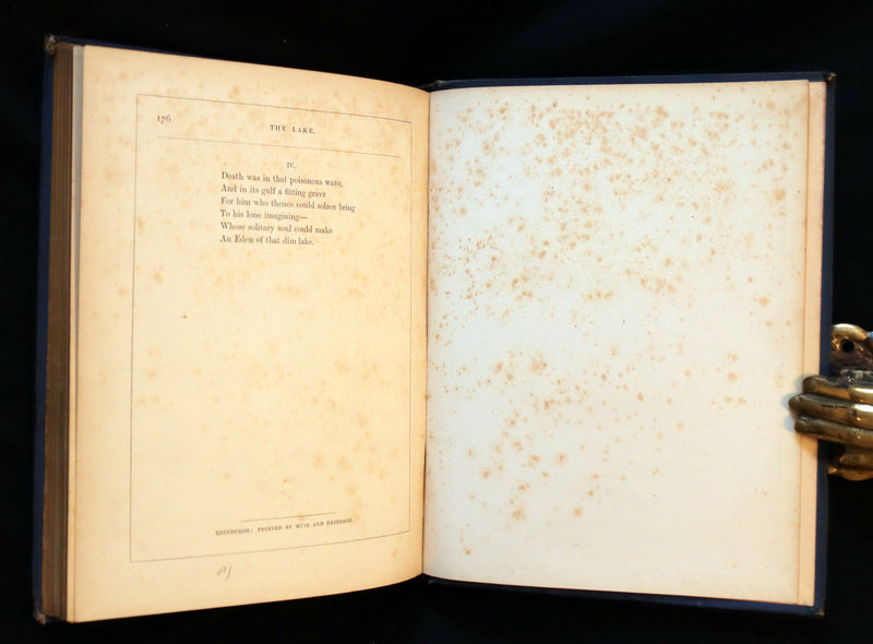 1872 Scarce Victorian Book - The Poetical Works of Edgar Allan Poe. Edinburgh Illustrated Edition.